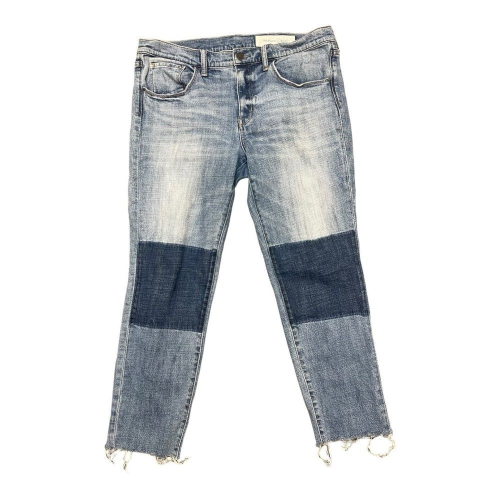 Treasure & Bond Denim Mid Rise Blue Jeans Raw Frayed Hems Size 31 Bohemian EUC